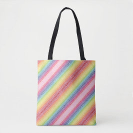 Bolsa Tote Arco-Íris Com Padrão De Vinha Curva