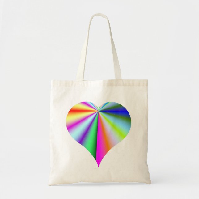 Bolsa Tote Arco-Íris Crush Heart Tote Bag (Frente)