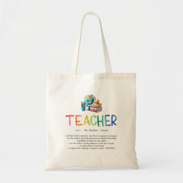 Bolsa Tote Arco-íris de Aquarela Moderna Obrigada Professora 