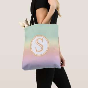 Bolsa Tote Arco-Íris de Aquarela Pastel Personalizado Elegant