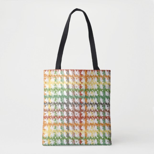 Bolsa Tote Arco-íris de Outono Riscado (Frente)
