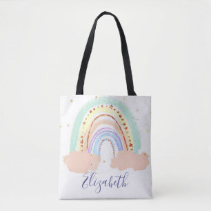 Bolsa Tote Arco-íris e estrelas bebê