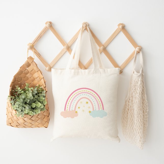 Bolsa Tote Arco-íris e nuvens (Criador carregado)