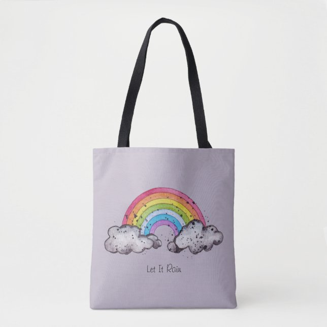 Bolsa Tote Arco-Íris E Nuvens Cáudias (Frente)