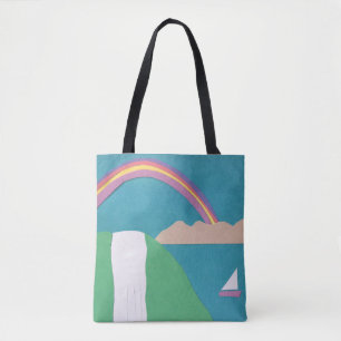 Bolsa Tote Arco-íris e Saco de Toque de Caieira