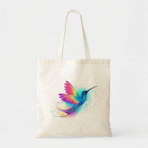 Bolsa Tote Arco-Íris Exótico Hummingbird