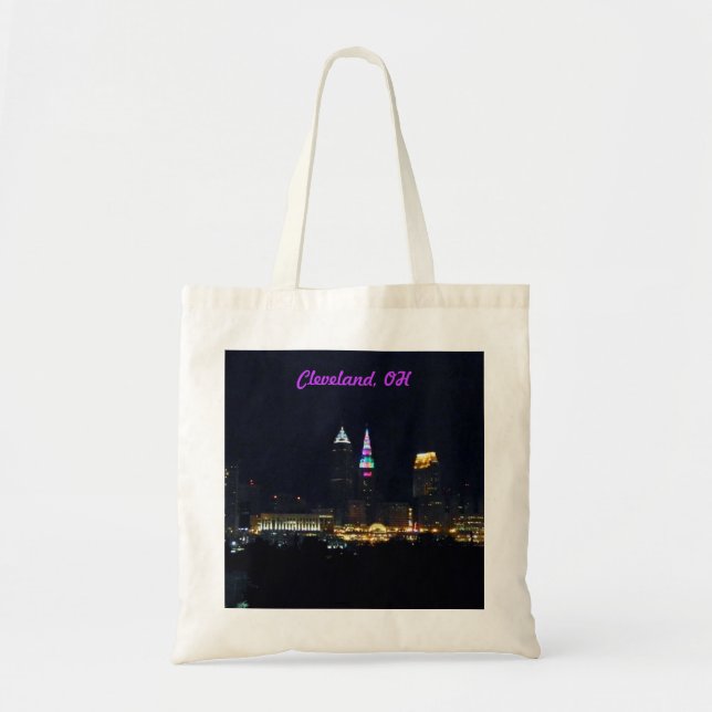 Bolsa Tote Arco-Íris Luzes Cleveland OH Tote Bag (Frente)