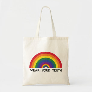 Bolsa Tote Arco Íris Minimalista Moderno Statement Colorido