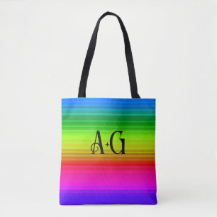 Bolsa Tote Arco-íris multicolor