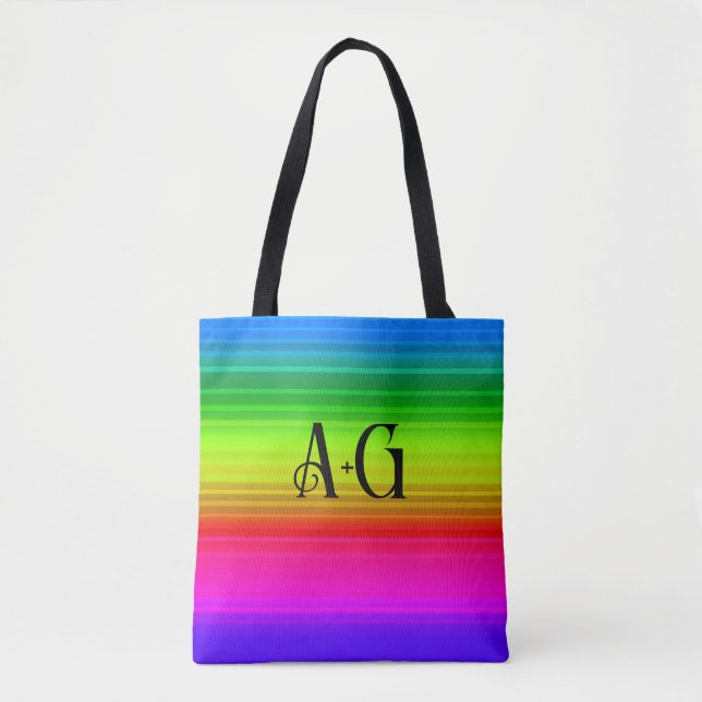 Bolsa Tote Arco-íris multicolor (Frente)
