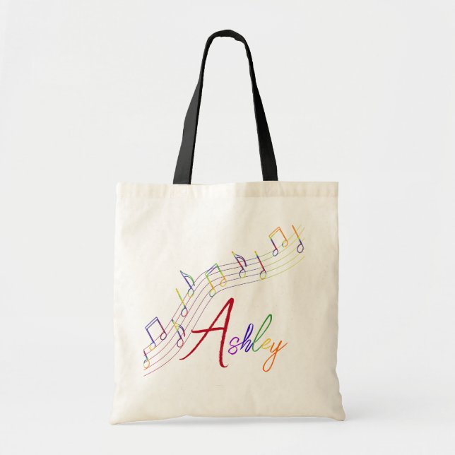 Bolsa Tote Arco-Íris Personalizado Bag (Frente)