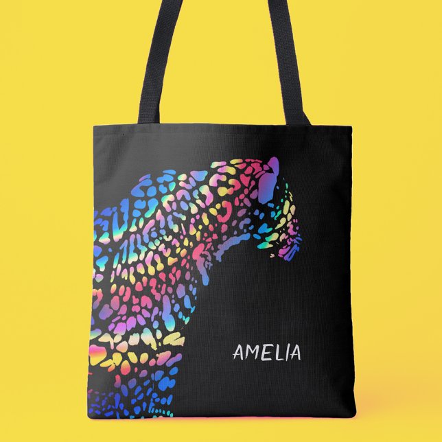 Bolsa Tote Arco-Íris Personalizado Jaguar (Bags for jungle cats 😼)
