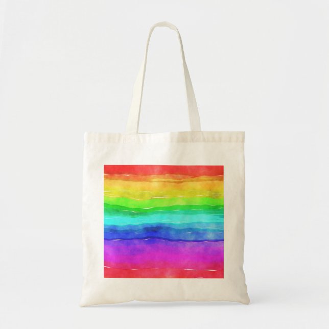 Bolsa Tote Arco-Íris Pintado (Frente)