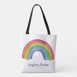 Bolsa Tote arco-íris pintado/ geada de bogha-gelo escocês