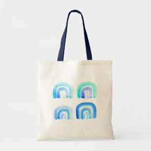 Bolsa Tote Arco-íris reverso Pastel azul