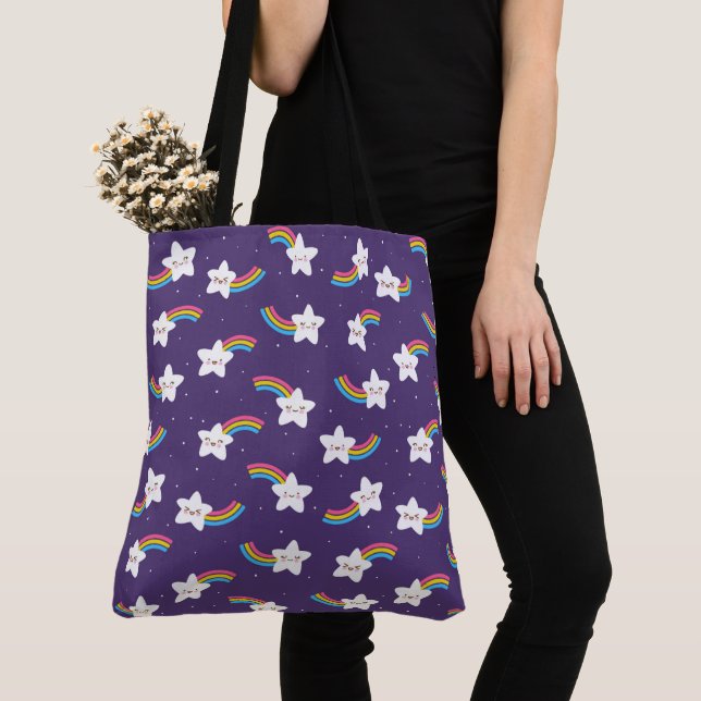 Bolsa Tote Arco-Íris Stars Tot Bag (Close Up)