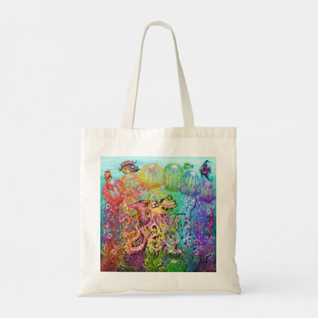 Bolsa Tote Arco-Íris Tentáculos Toa Bag (Verso)