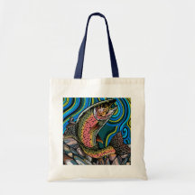 Arco-Íris Truta Tote Bag