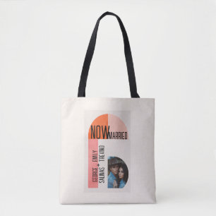 Bolsa Tote Arco Moderno, Laranja e Rosa, Área Fotográfica,