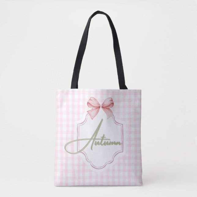 Bolsa Tote Arco Personalizado de Enfermeira de Bebê do outono (Frente)