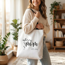 Bolsa Tote Arco Preto e Branco Mãe Estabelecida Elegante