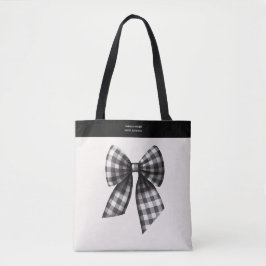 Bolsa Tote Arco Trendy Black and White Gingham