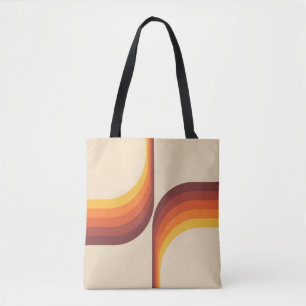 Bolsa Tote Arcos coloridos no estilo retrô