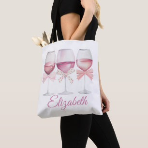 Bolsa Tote Arcos cor-de-rosa coquetes e aquelorette de vinho
