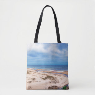 Bolsa Tote Areia branca perto do mar Báltico, na Letónia