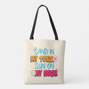 Bolsa Tote Areia nos meus pés, Sol no meu nariz