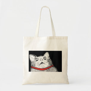 Bolsa Tote Arfada surpreendida Meme do gato - sacola