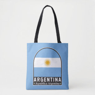 Bolsa Tote Argentina Flag Emblem Distress Vintage 