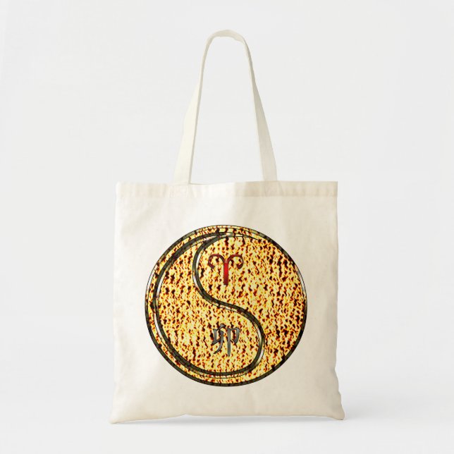 Bolsa Tote Áries & Coelho de Fogo (Frente)