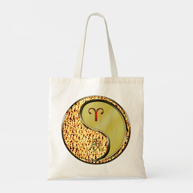 Bolsa Tote Aries e Dragão Metálico (Verso)