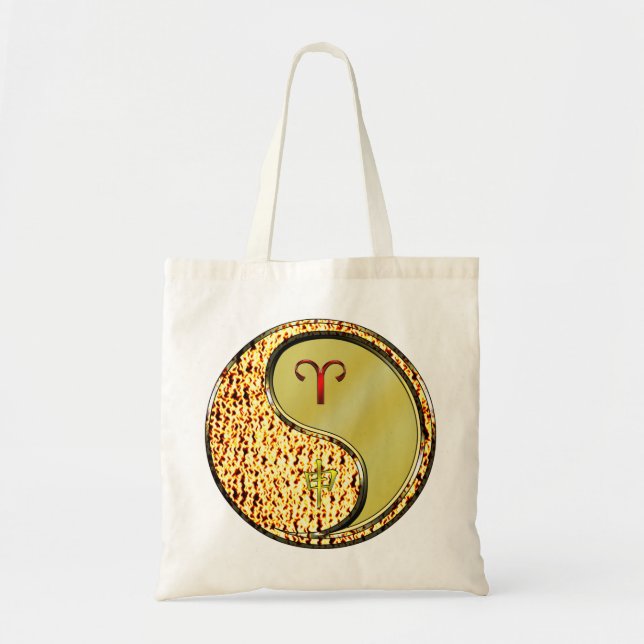 Bolsa Tote Áries & Macaco de Metal (Frente)