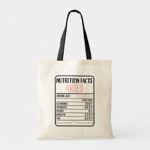 Bolsa Tote Aries Nutrição Fatos // Novidade divertida Zodia