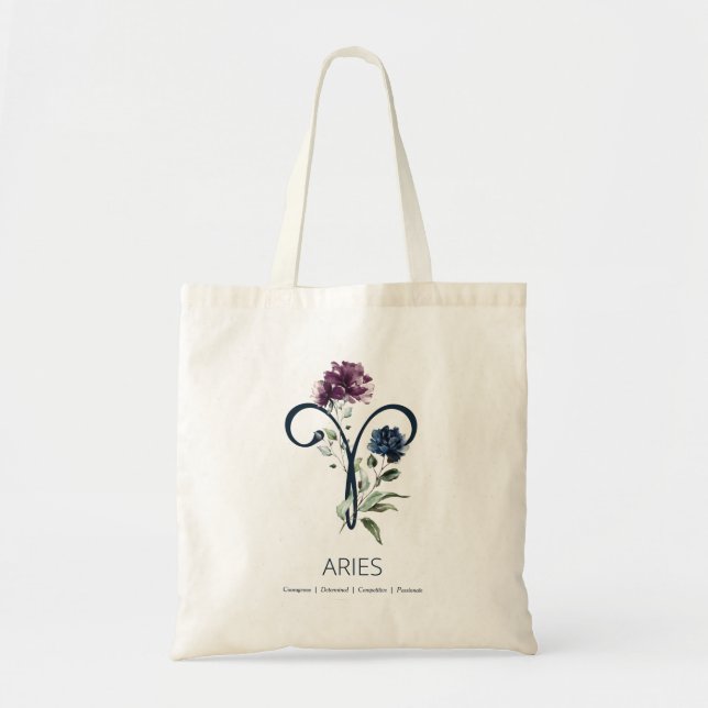 Bolsa Tote Aries - Sinal de Estrela Zodiac (Frente)