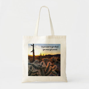 Bolsa Tote Arizona Desert Sunset Cactus Inspiration Say