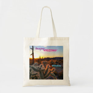 Bolsa Tote Arizona/Sunset / Saguaro Cactus /