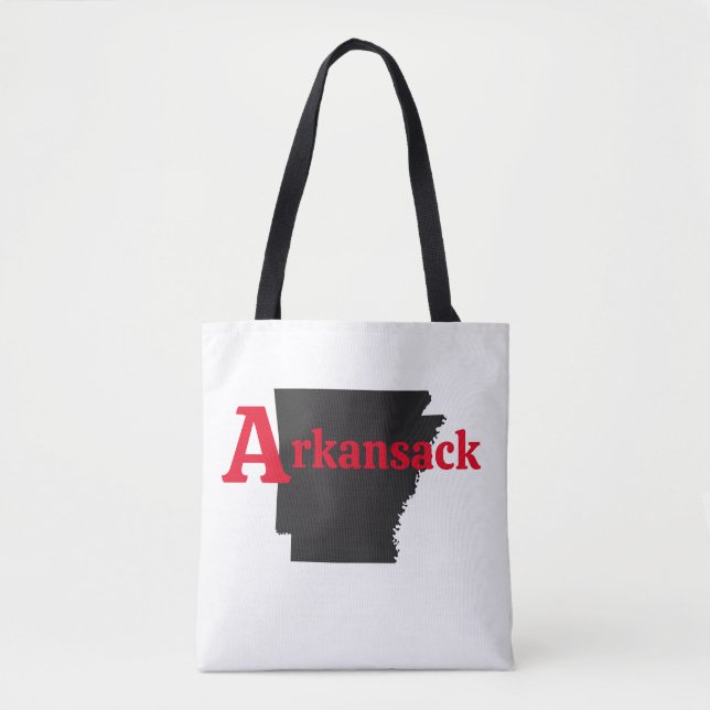 Bolsa Tote Arkansack Texto Vermelho (Frente)