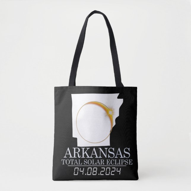 Bolsa Tote Arkansas Total Solar Eclipse 8 de abril de 2024 EU (Frente)