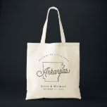 Bolsa Tote Arkansas Wedding Tote Bag<br><div class="desc">Este bolsa de Arkansas é perfeito para receber convidados da cidade para o seu casamento! Embale-o com guloseimas locais para um pacote de boas-vindas extra divertido.</div>