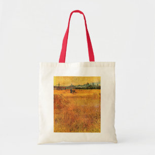Bolsa Tote Arles: Vista dos Campos de Trigo por Vincent van G
