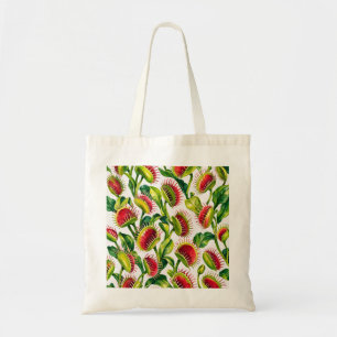 Bolsa Tote Armadilha de Vênus Planta Carnívora Aquarela