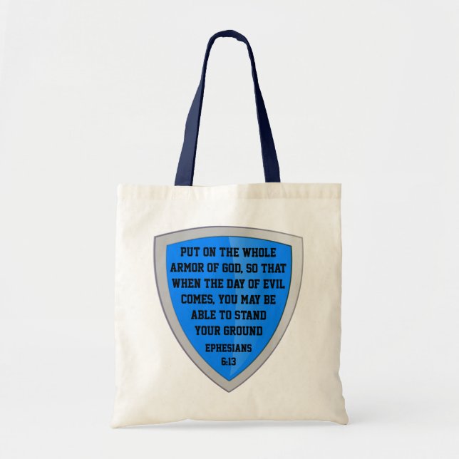 Bolsa Tote armadura do saco do deus (Frente)