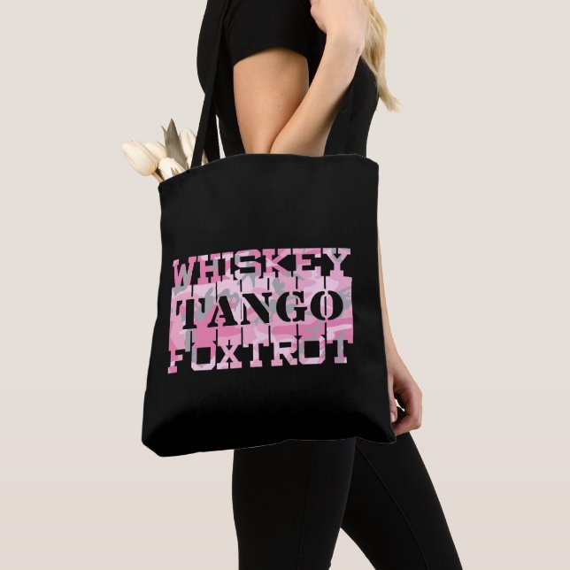 Bolsa Tote Armário Whiskey Tango Foxtrot Pink Camo (Close Up)