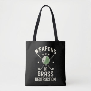 Bolsa Tote Armas de Destruição de Grama Tacos de Golfe Sarcás