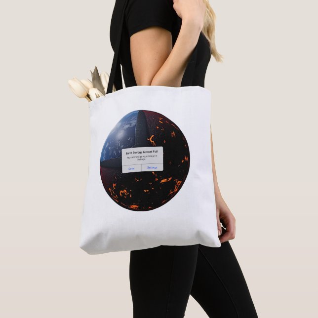 Bolsa Tote Armazenamento na Terra Quase Cheio (Close Up)