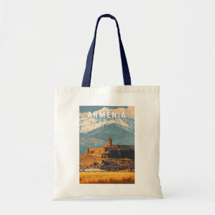 Bolsa Tote Armênia Illustração Viagem Art Vintage