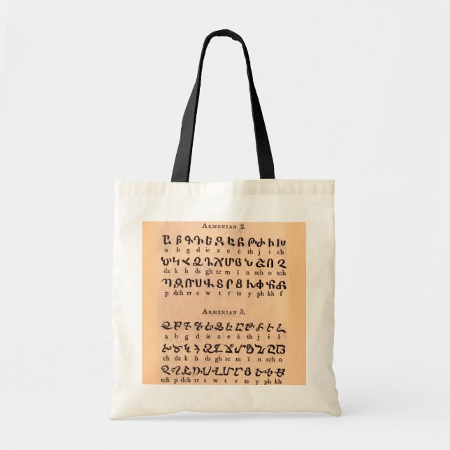 Bolsa Tote Armênio - Alphabet Bag (Frente)